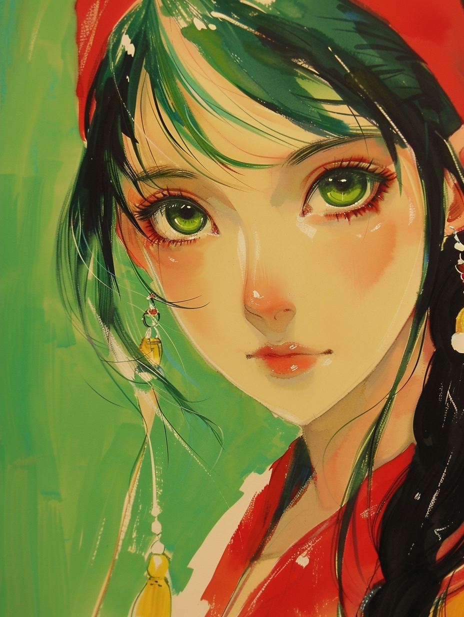 Dreamy Ink Portrait of Innocence - Image 2