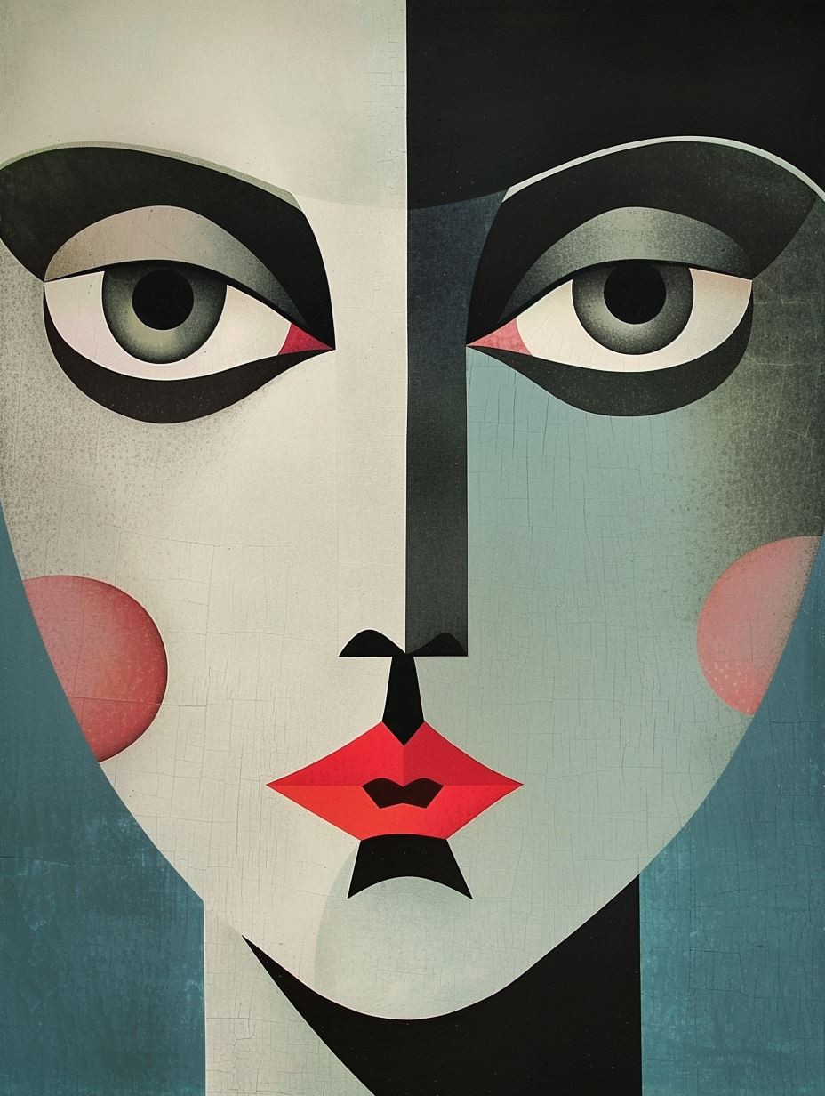 Abstract Geometric Female Portraits - Image 1