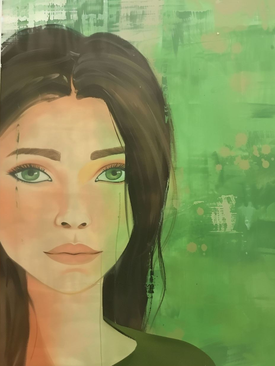 Ethereal Green Portrait Studies - Image 2