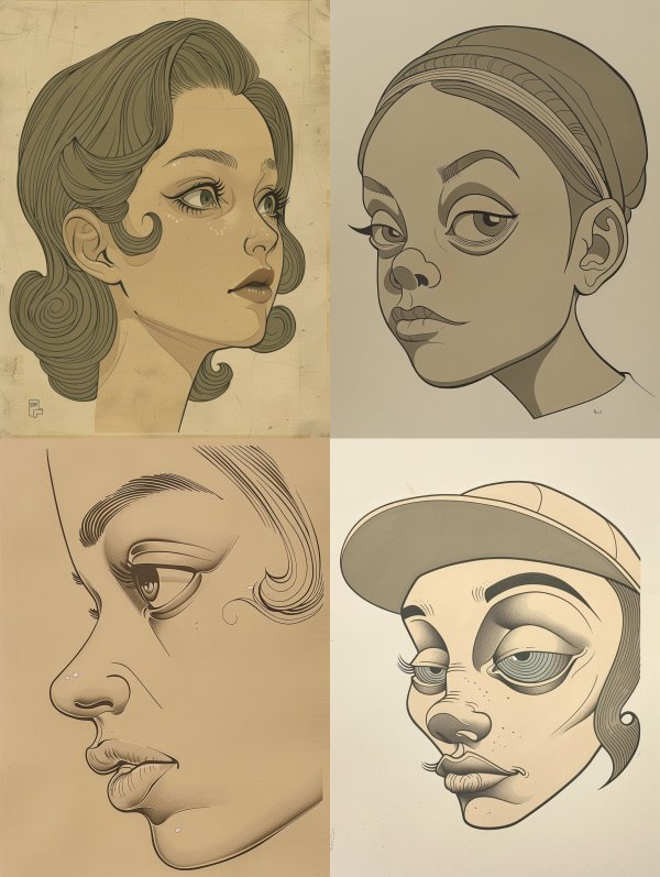 Vintage Stylized Portrait Studies