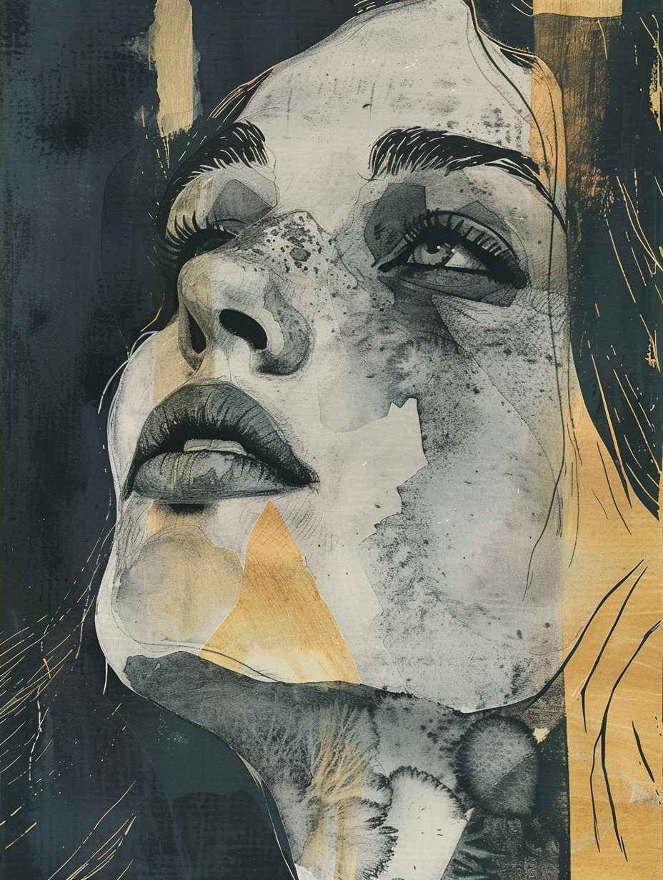 Fragmented Golden Portrait Studies - Image 4