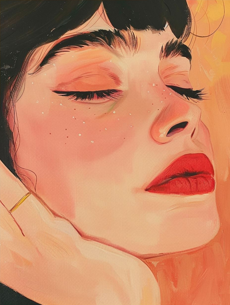 Dreamy Warm Portrait Study - Image 4