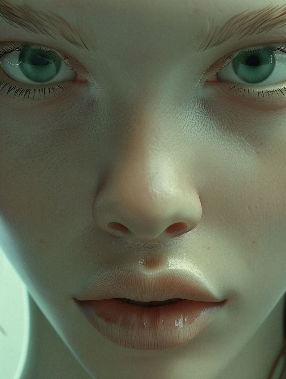 Ethereal Porcelain Digital Portrait - Image 2