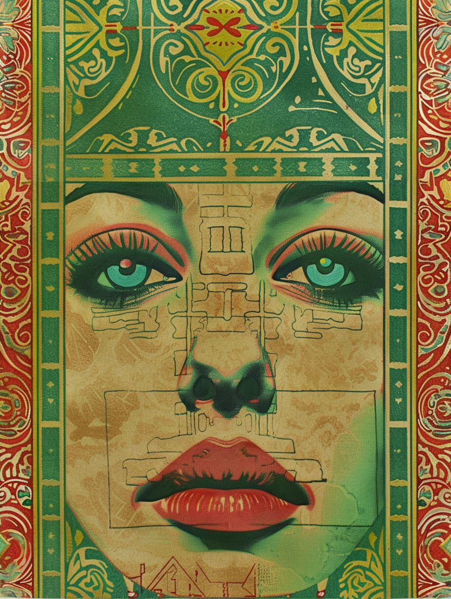 Mystic Emerald Psychedelic Portrait - Image 2