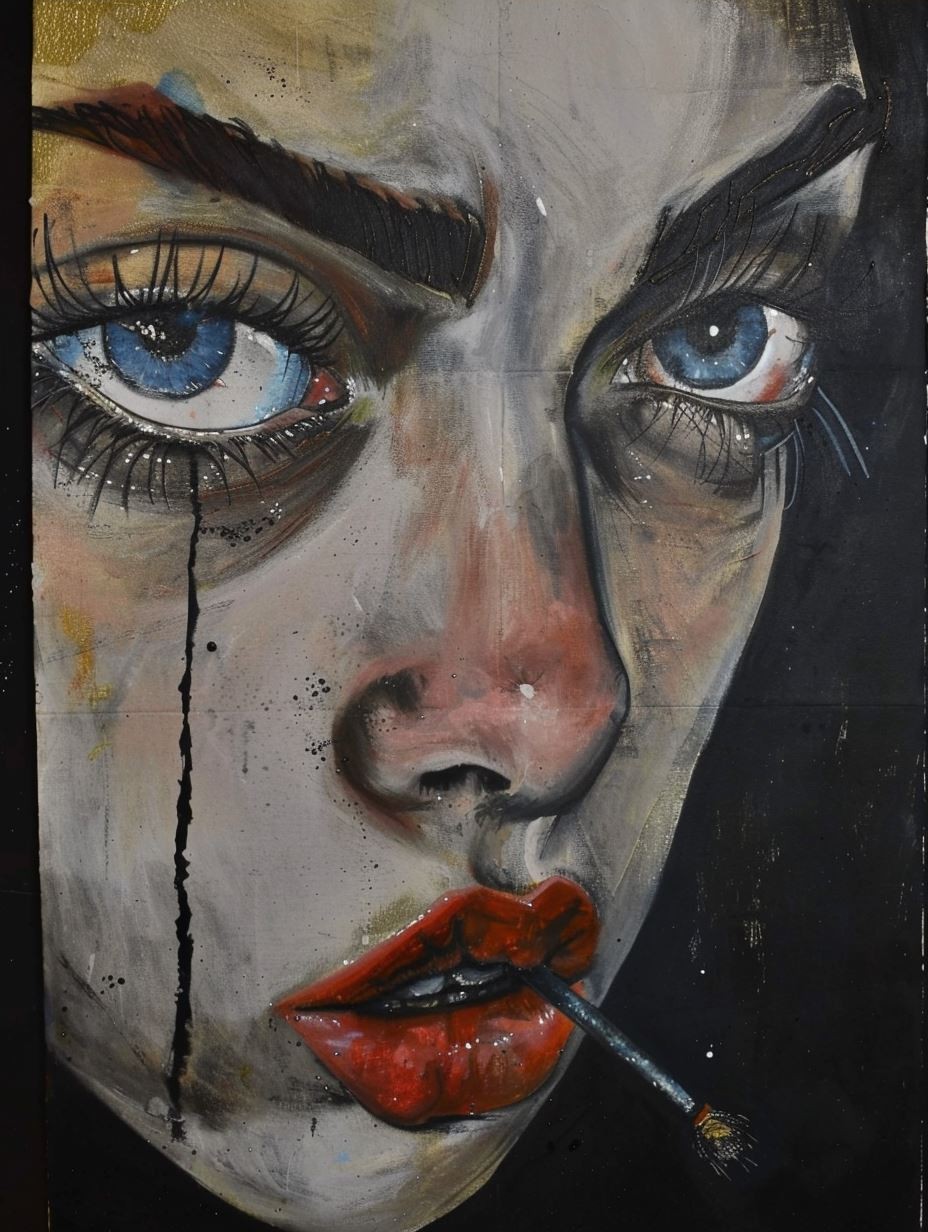 Melancholic Canvas Gaze - Image 4