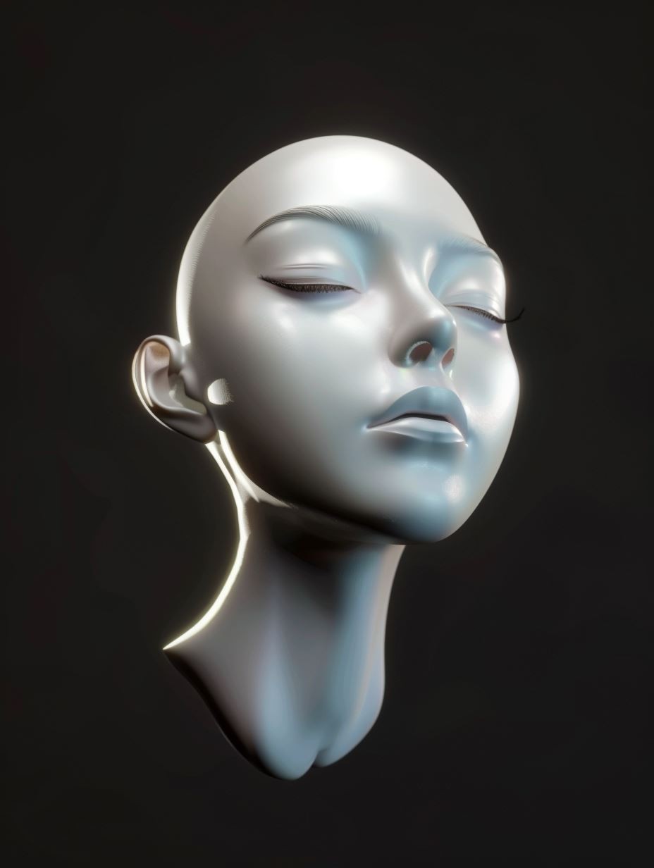 Ethereal Porcelain Digital Sculpture