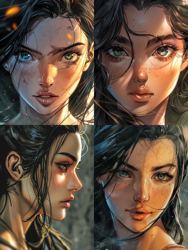Ethereal Gaze: Digital Portrait Study