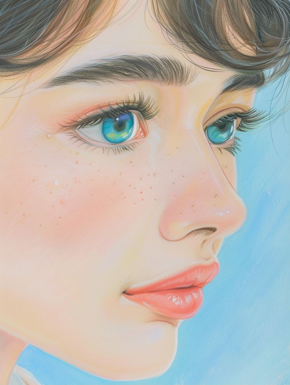 Ethereal Gazes in Pastel Hues - Image 1