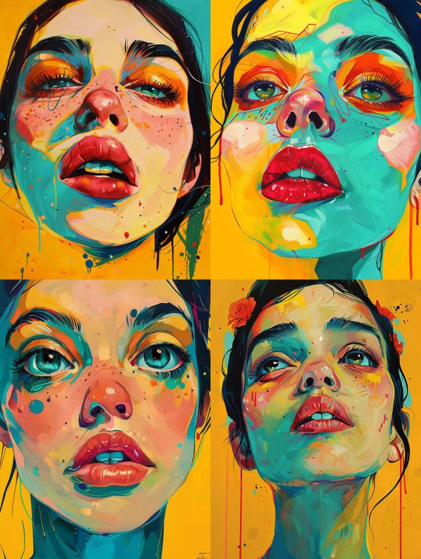 Vibrant Spectrum of Feminine Faces