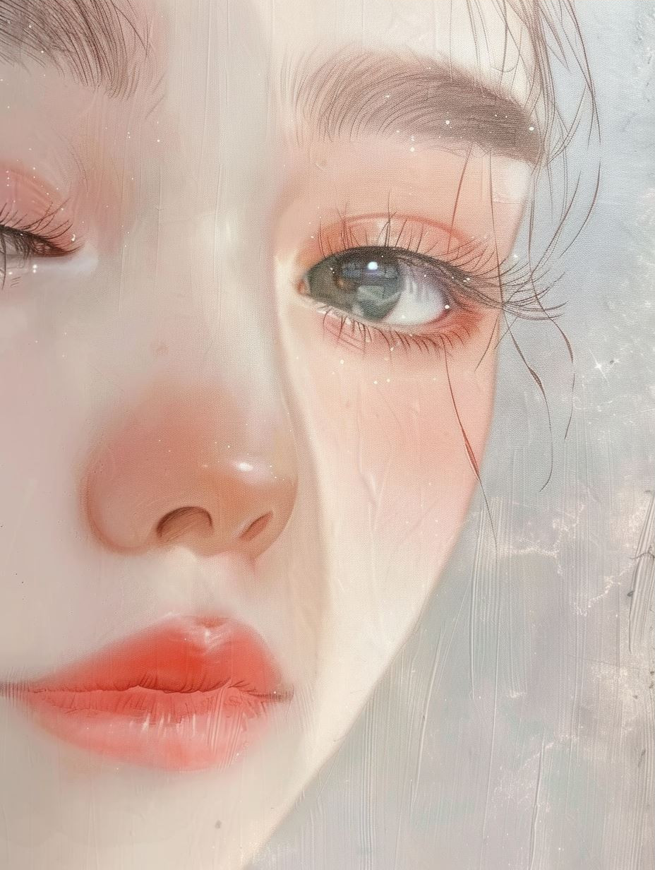 Ethereal Glow Digital Portrait Study - Image 3