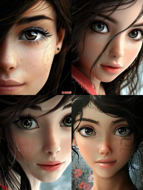 Hyper-Realistic Digital Portraits of Ethereal Young Women