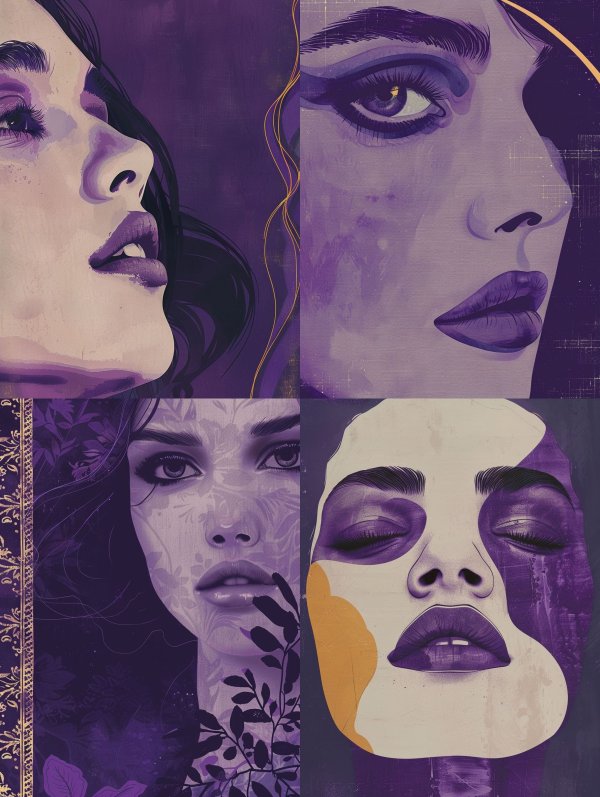 Ethereal Violet Portrait Study