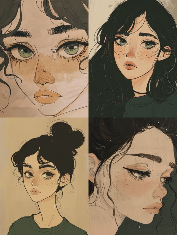 Ethereal Gaze: A Digital Portrait Study
