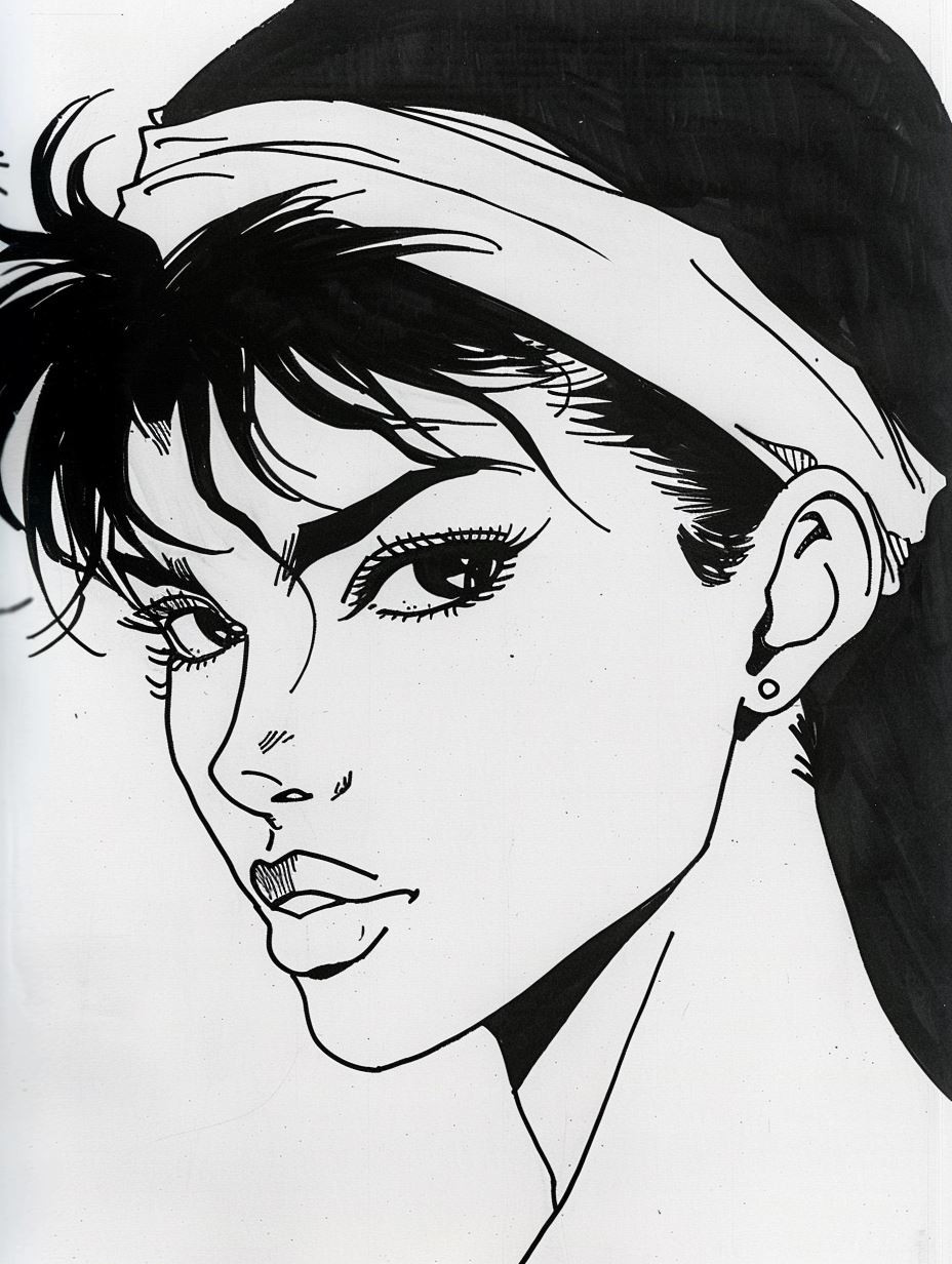 Anime Style Female Portrait Art Study - Image 1