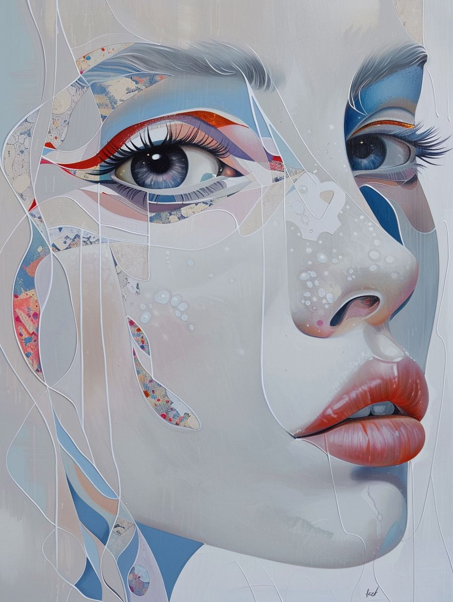 Floral Dreams: Surrealist Female Portraits - Image 1