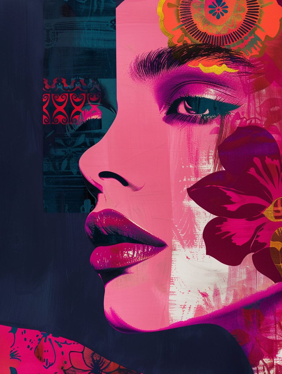 Vibrant Floral Surrealist Portraits - Image 1