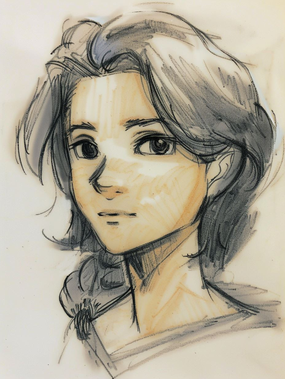 Melancholic Charcoal Portrait Study - Image 2
