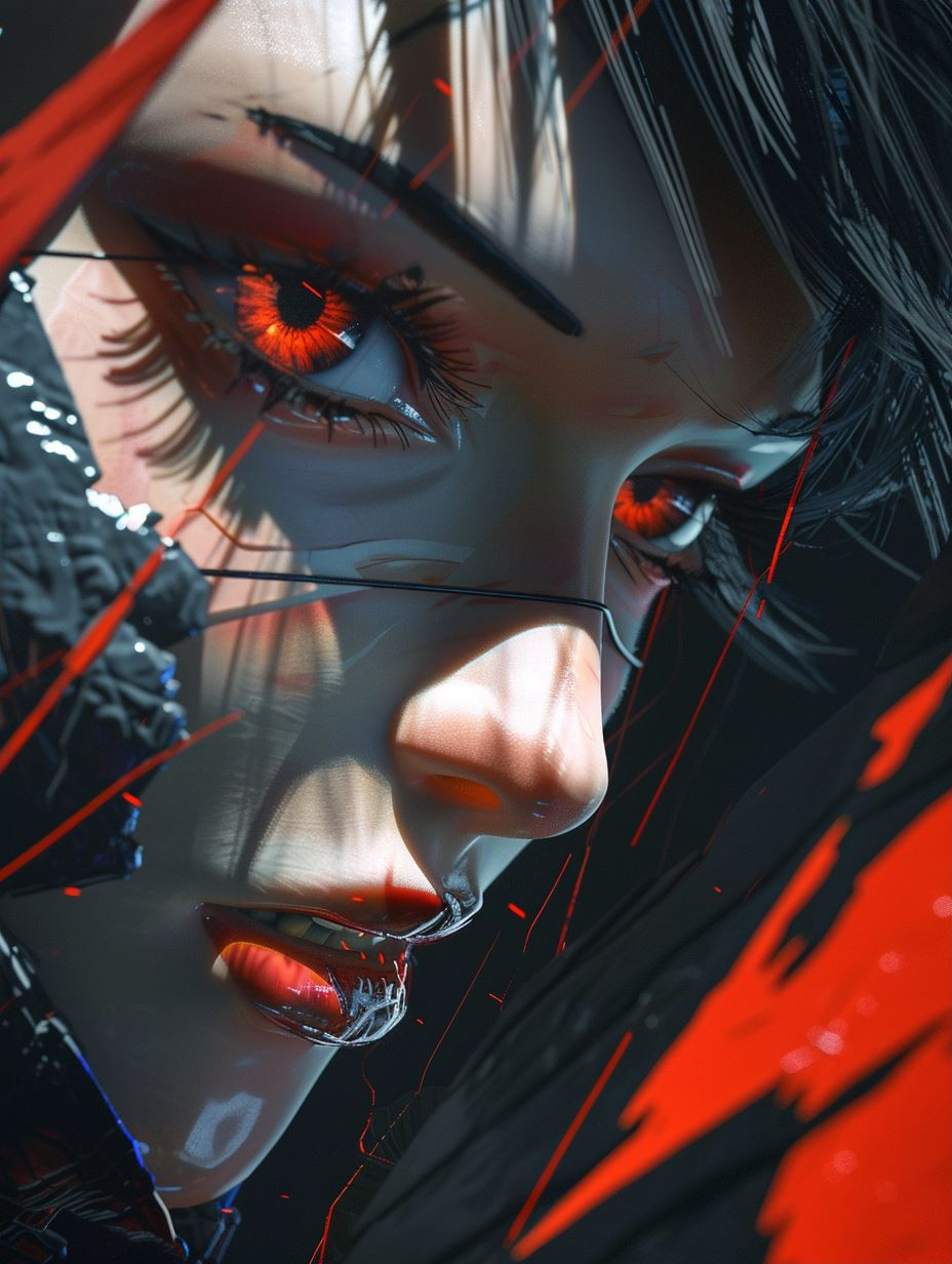 Cyberpunk Noir Crimson Fragments - Image 1