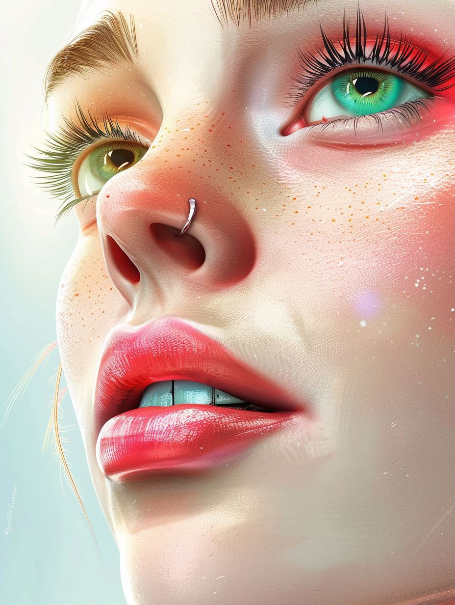 Ethereal Beauty: A Study in Green Eyes - Image 1