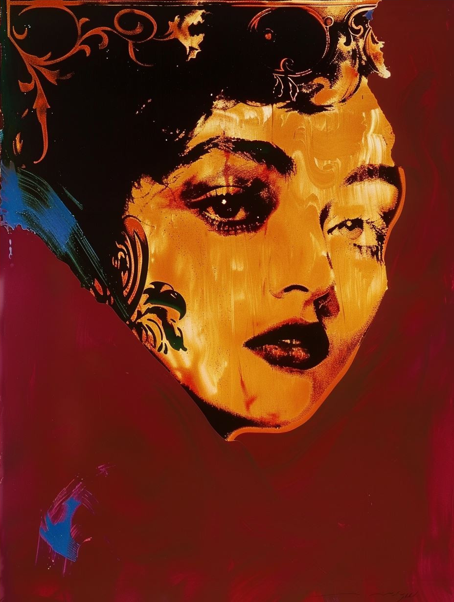 Gilded Ethereal Portrait in Gold - Image 4