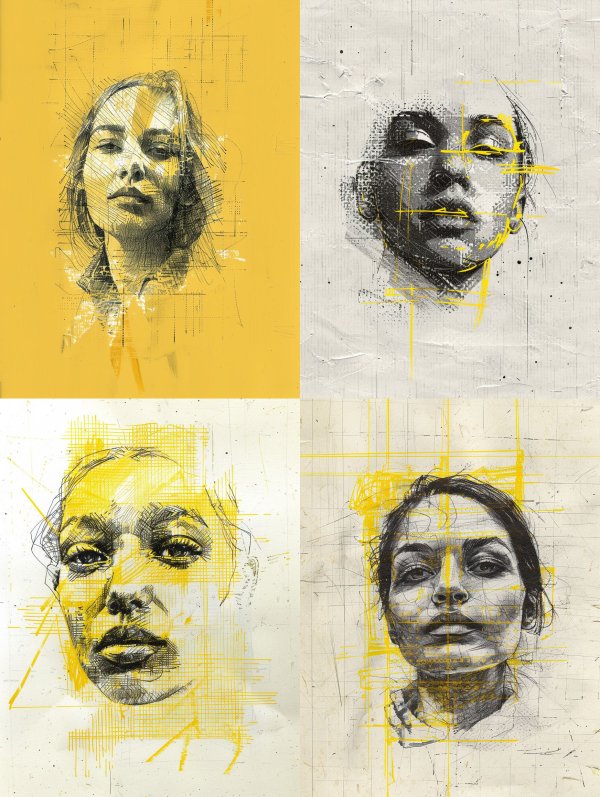 Ethereal Yellow Portrait Studies