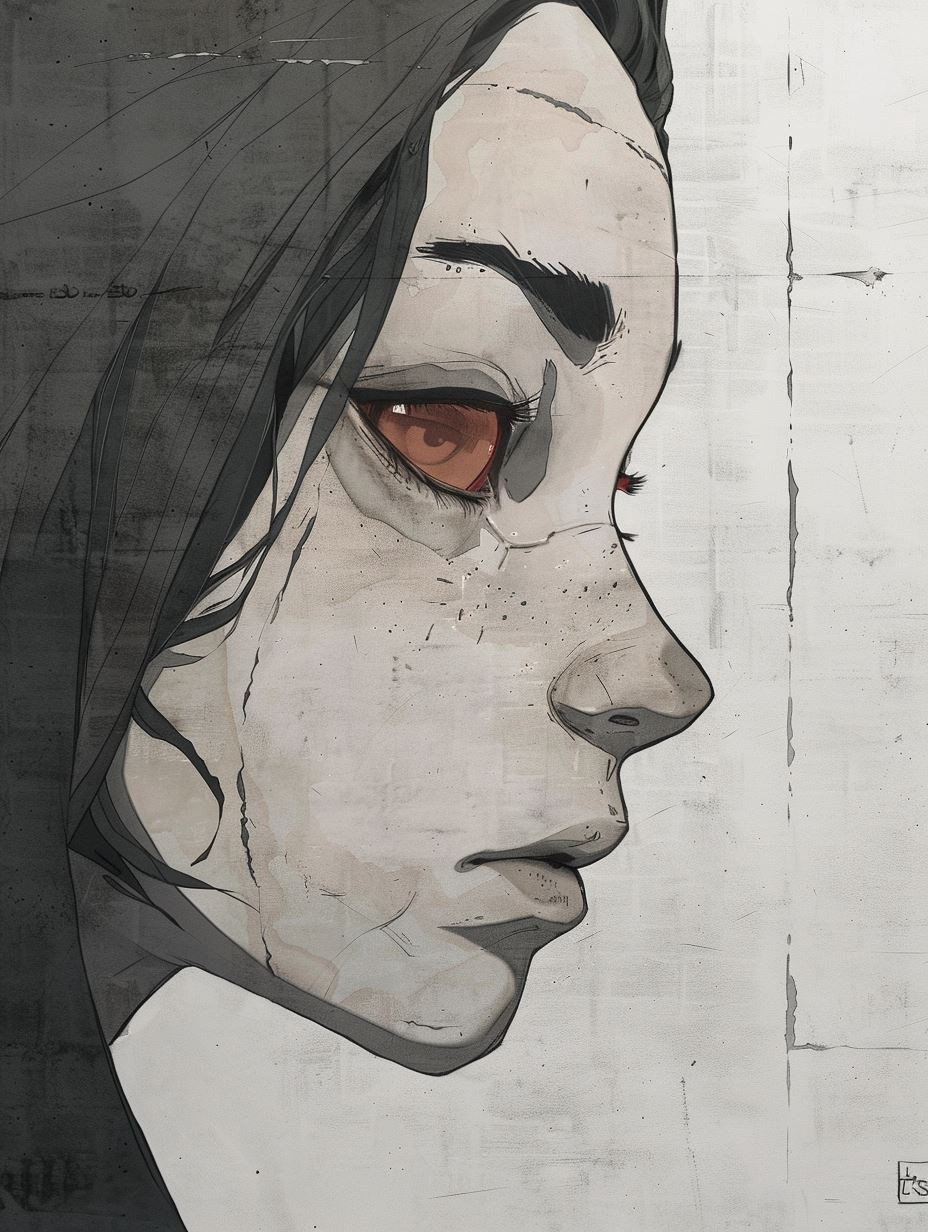Moody Charcoal Portrait Concept Study - Image 1