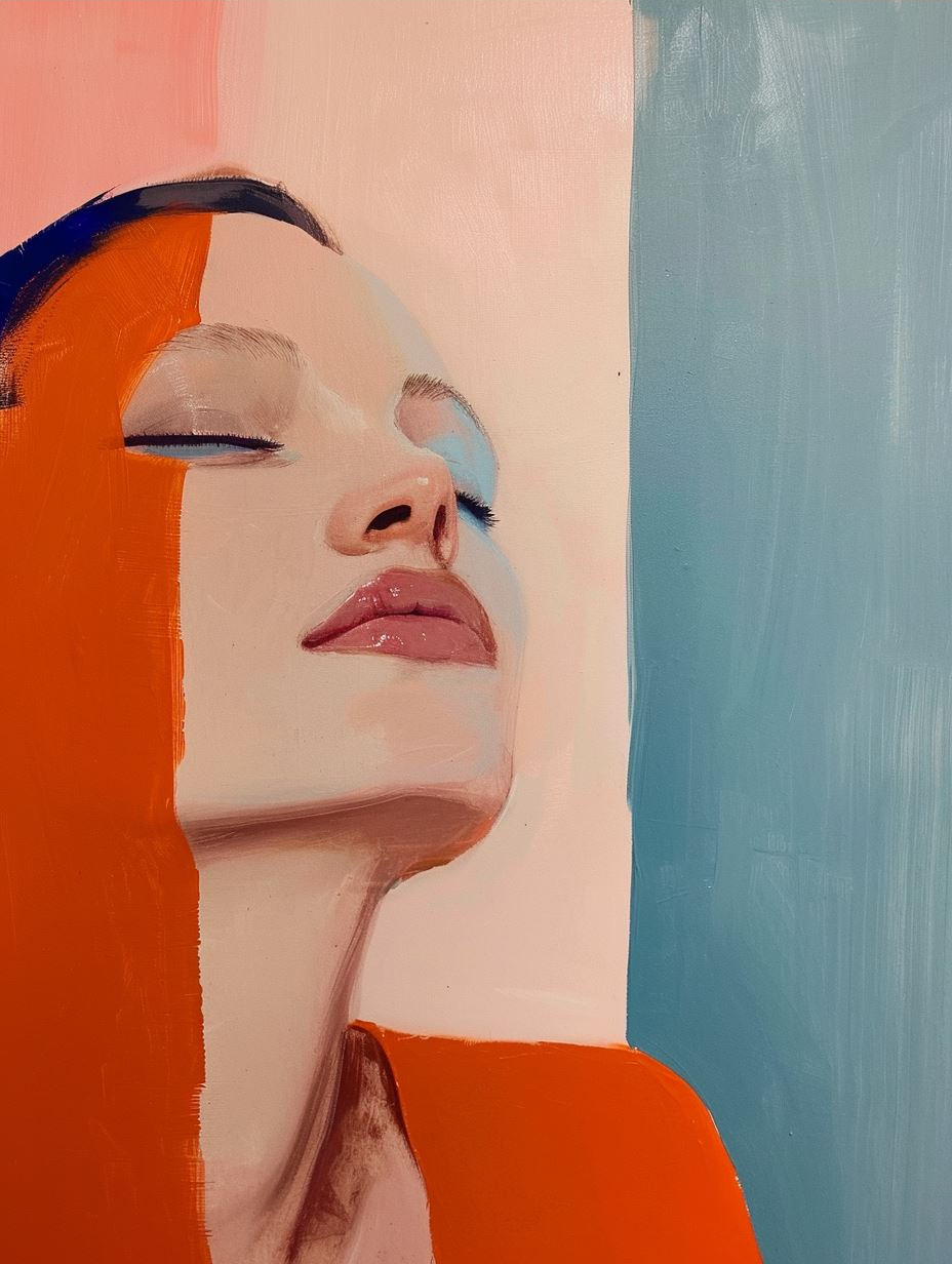 Serene Gaze in Warm Hues - Image 3