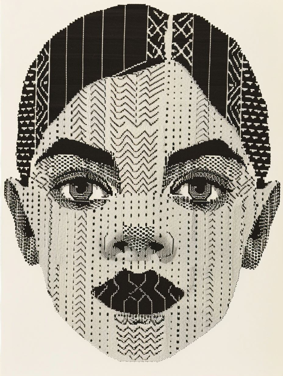 Woven Visions: Geometric Portraiture - Image 2