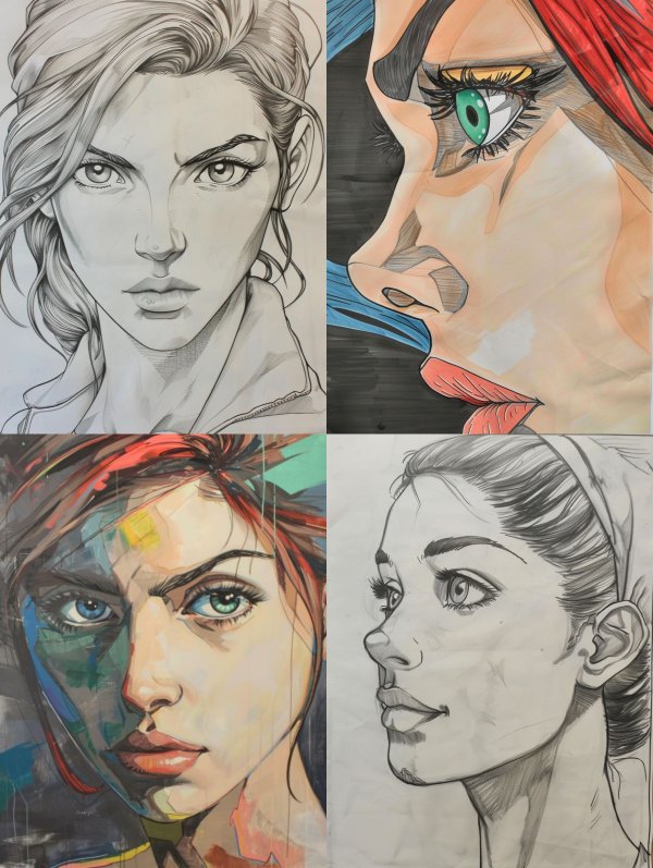 Expressive Female Portrait Studies