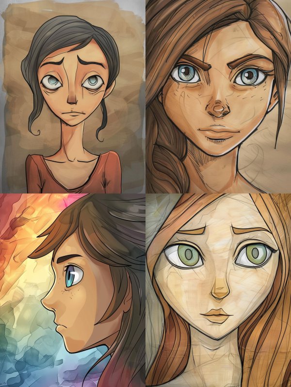 Emotional Portraits in Digital Watercolor