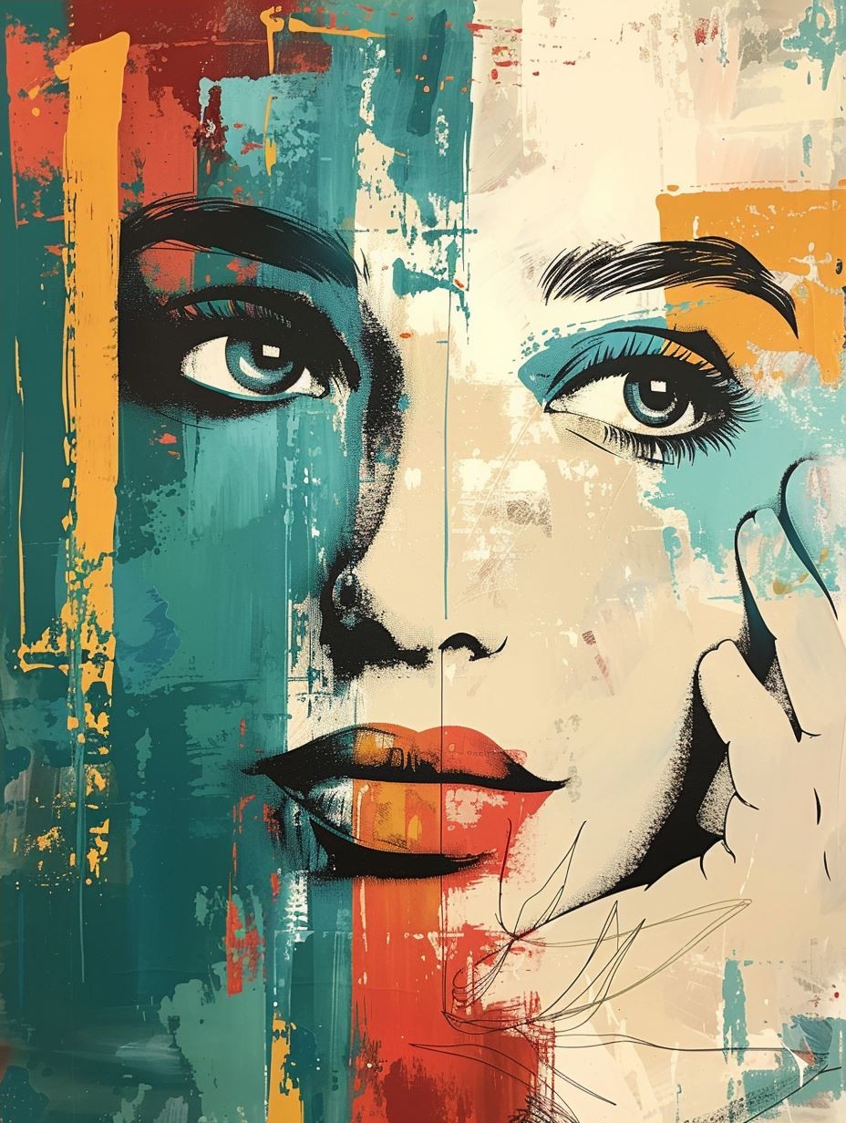 Abstract Fragmented Modernist Portrait - Image 4