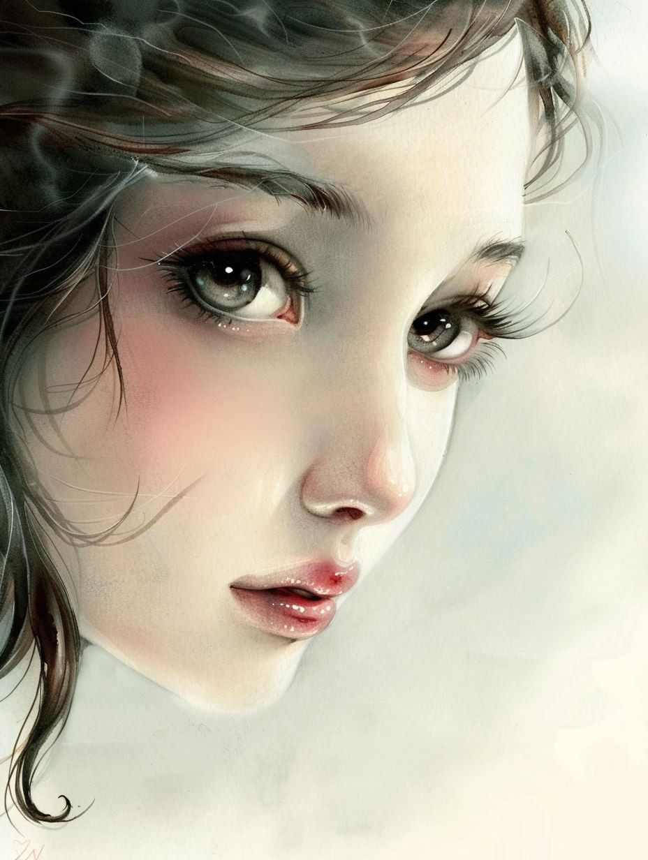 Ethereal Gaze of Silent Sorrow - Image 3