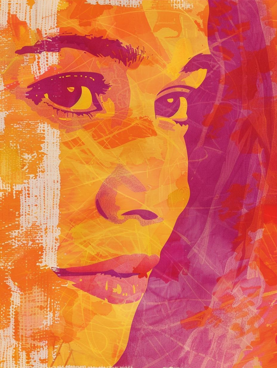 Vibrant Abstract Portrait Grid - Image 3