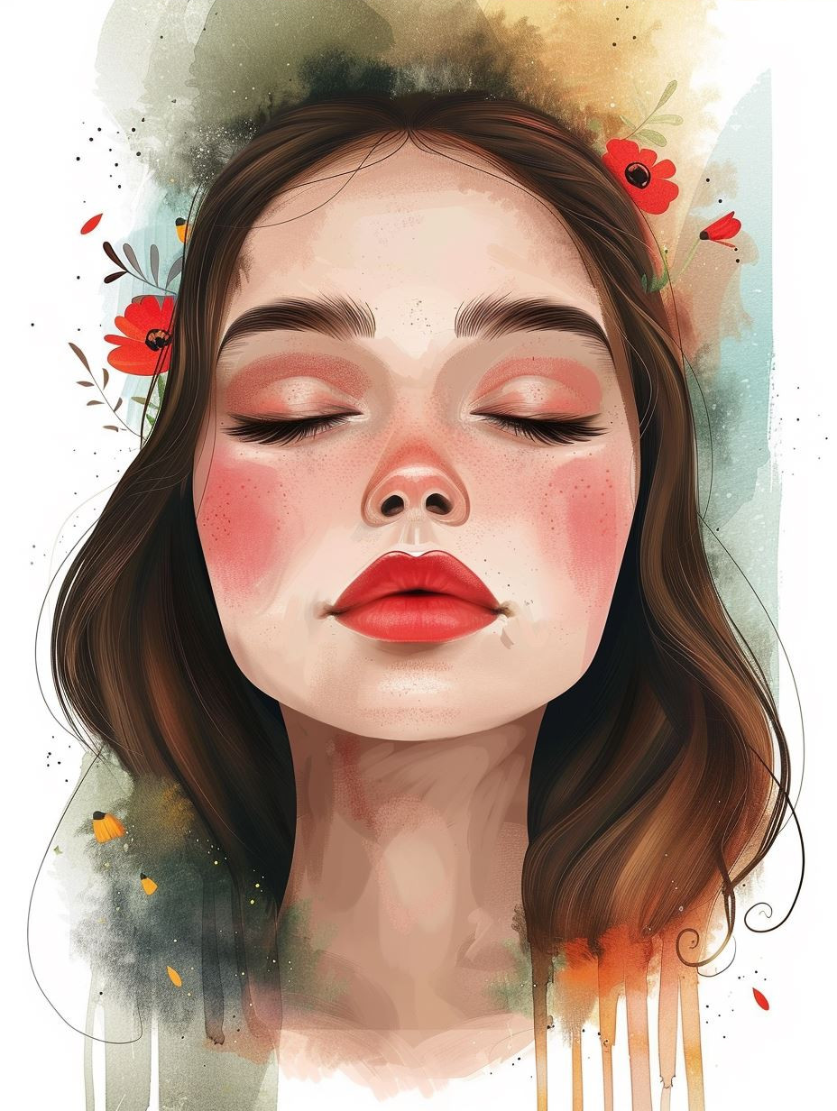 Submerged Ethereal Watercolor Portrait - Image 3