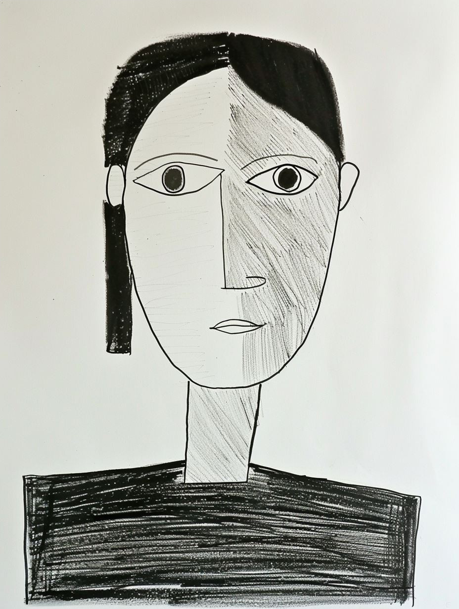 Abstract Cubist Portrait Studies - Image 4