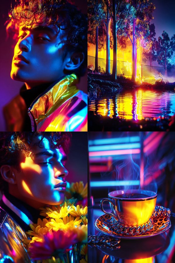 Neon Dreams: A Prism of Color