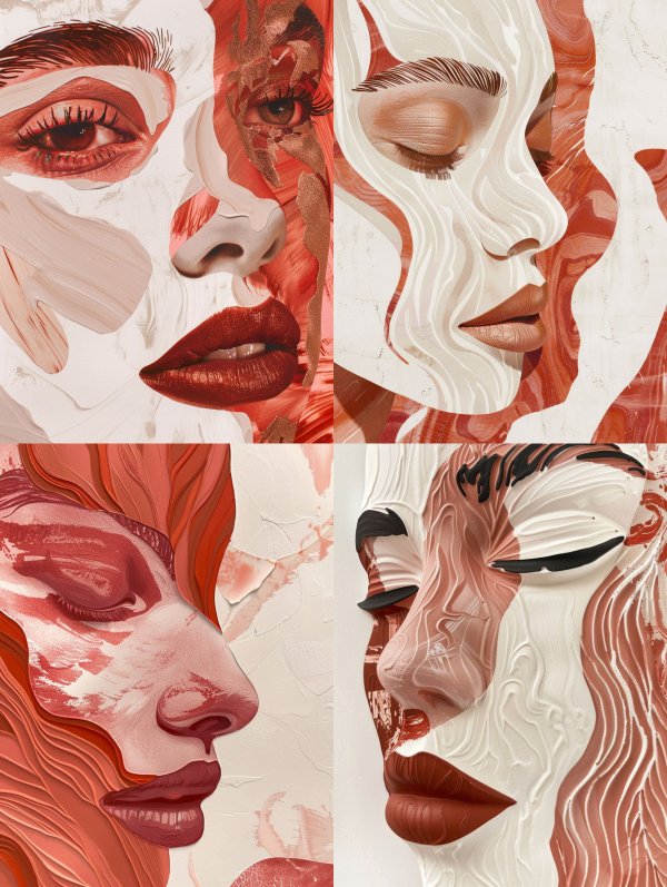 Surreal Fluid Portrait Fragments