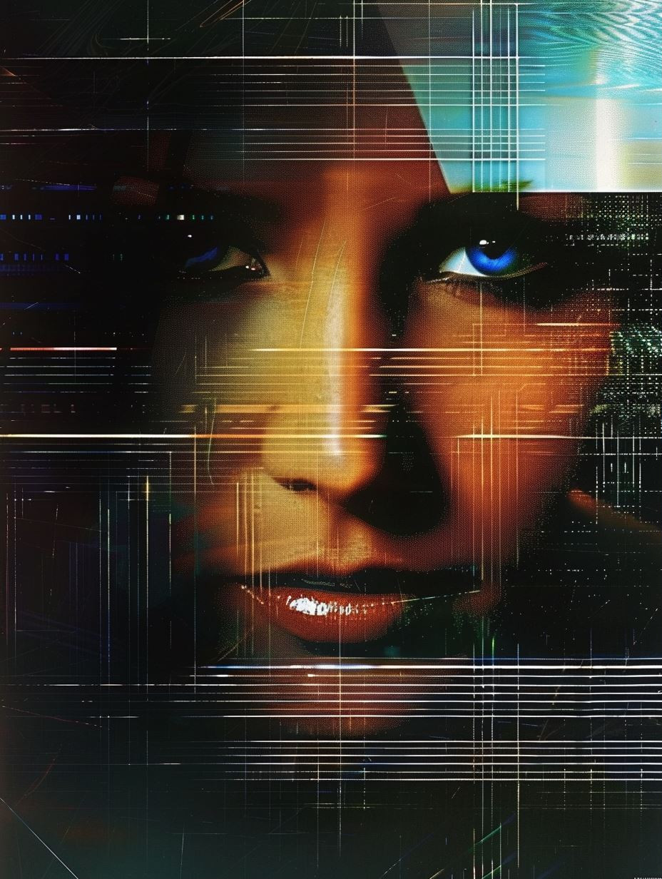Digital Soul Glitch Portrait
