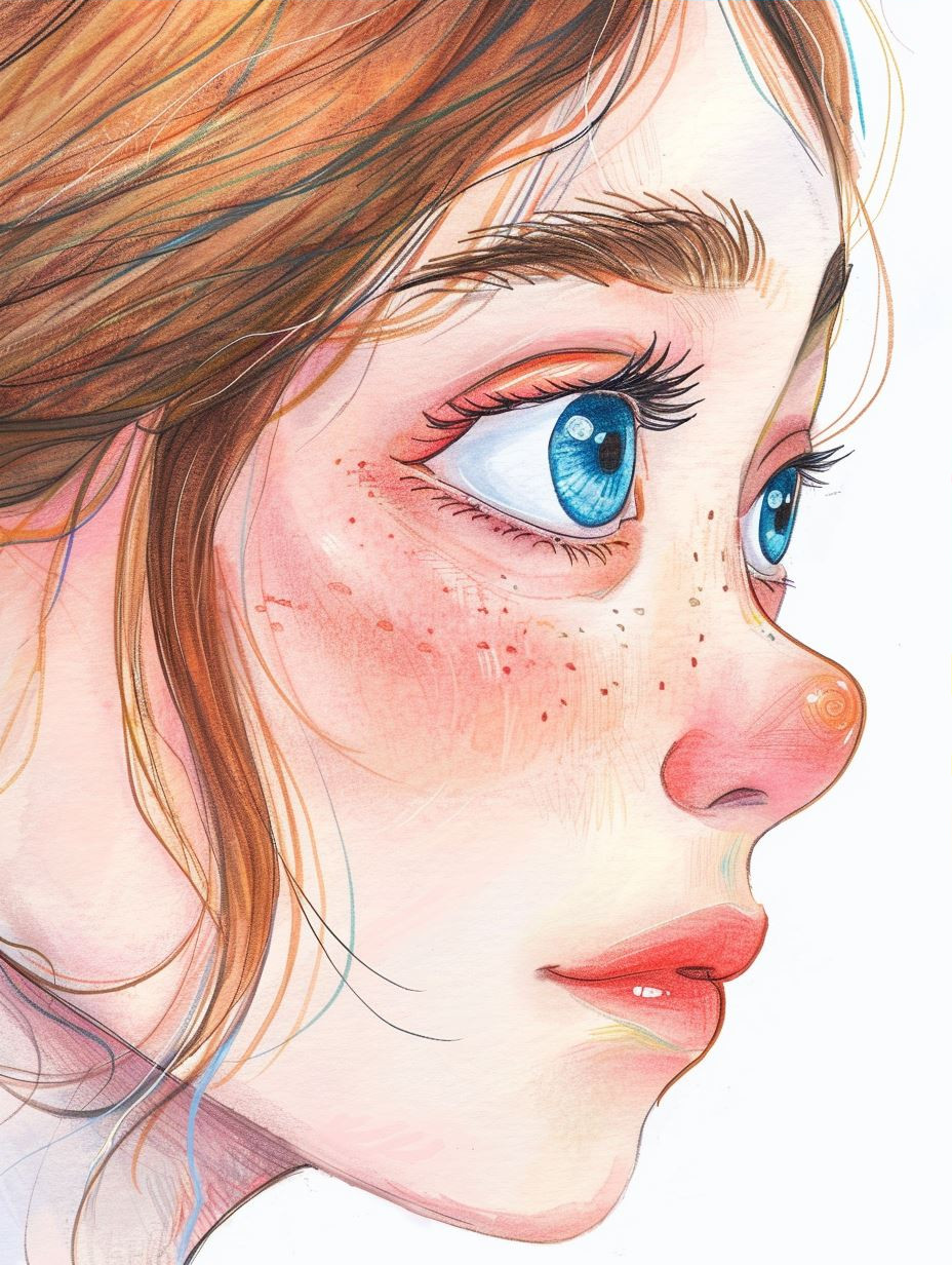 Ethereal Gazes in Digital Watercolor - Image 3