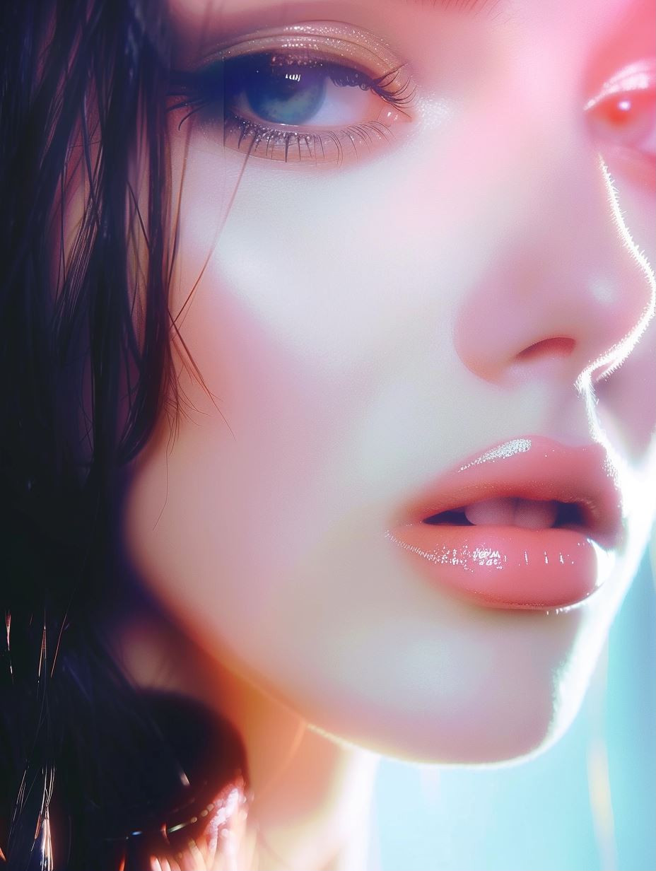 Neon Dreams: A Cinematic Beauty Study - Image 1