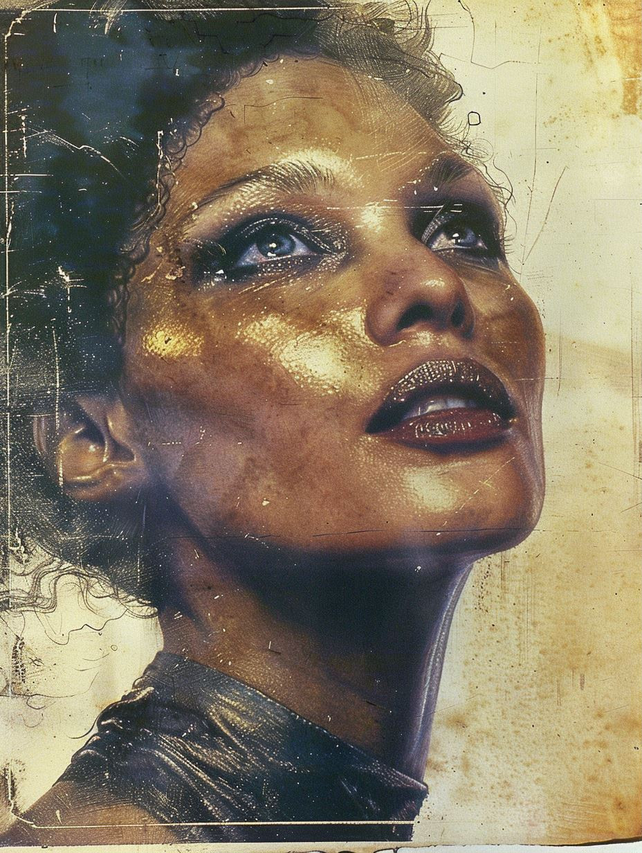 Gilded Vintage Cinematic Portrait