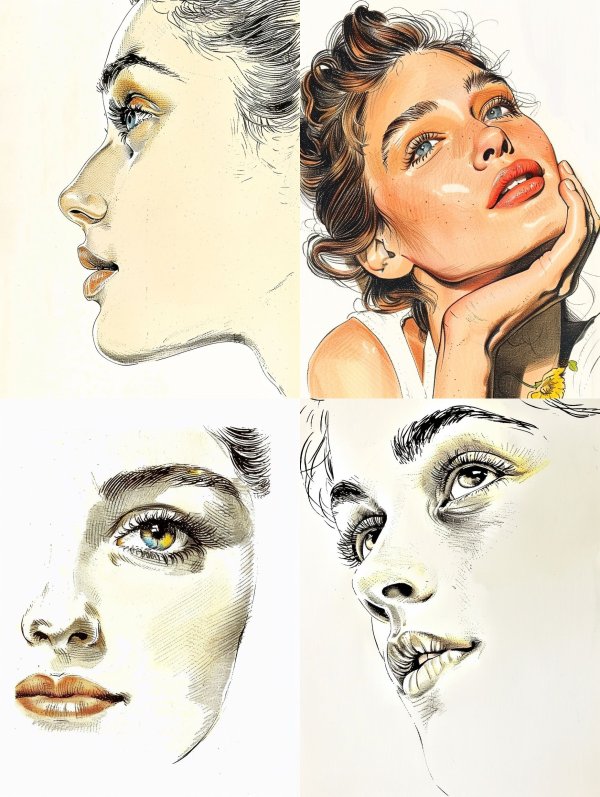 Ethereal Gaze: A Study of Feminine Beauty