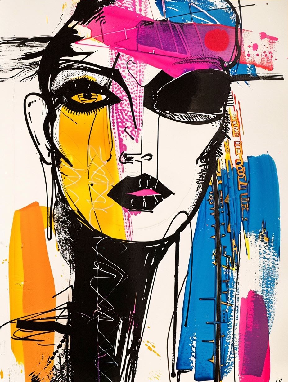 Neon Expressionist Urban Portrait - Image 3