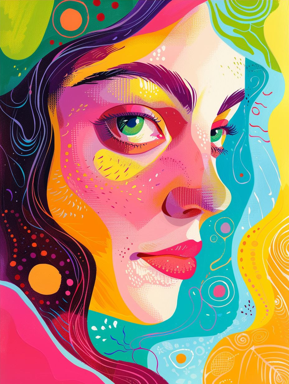 Vibrant Psychedelic Portrait Studies - Image 4