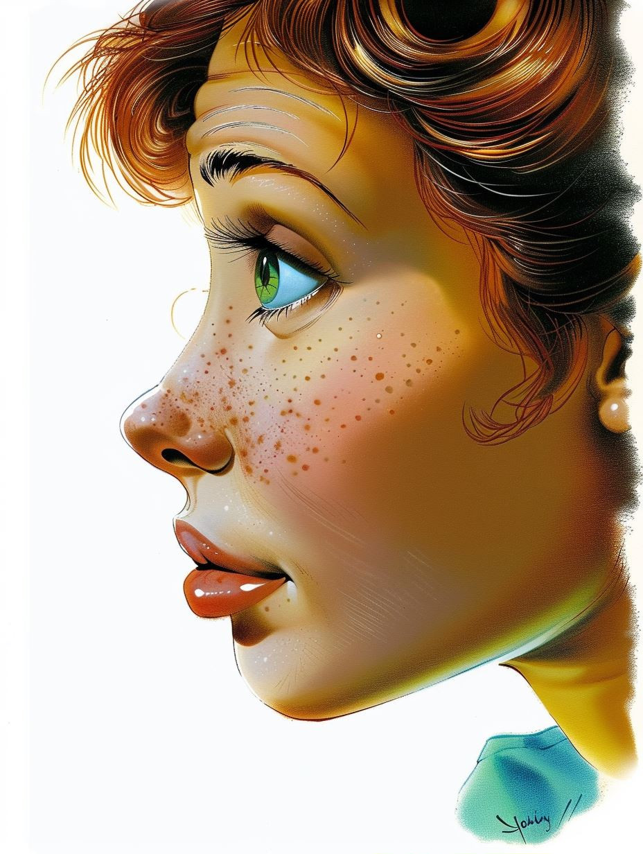 Vibrant Digital Portraits of Freckled Faces - Image 1
