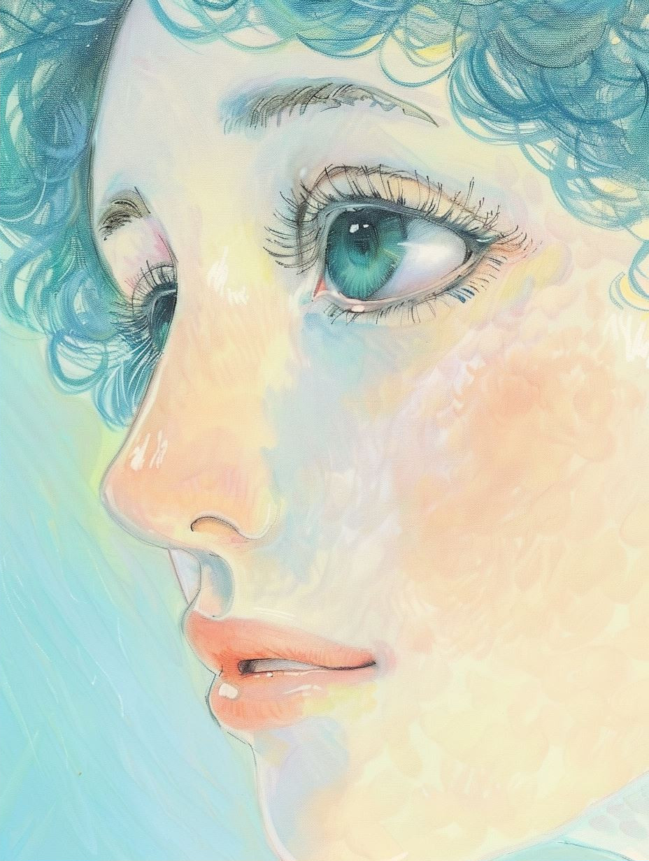 Ethereal Gazes in Pastel Hues - Image 2