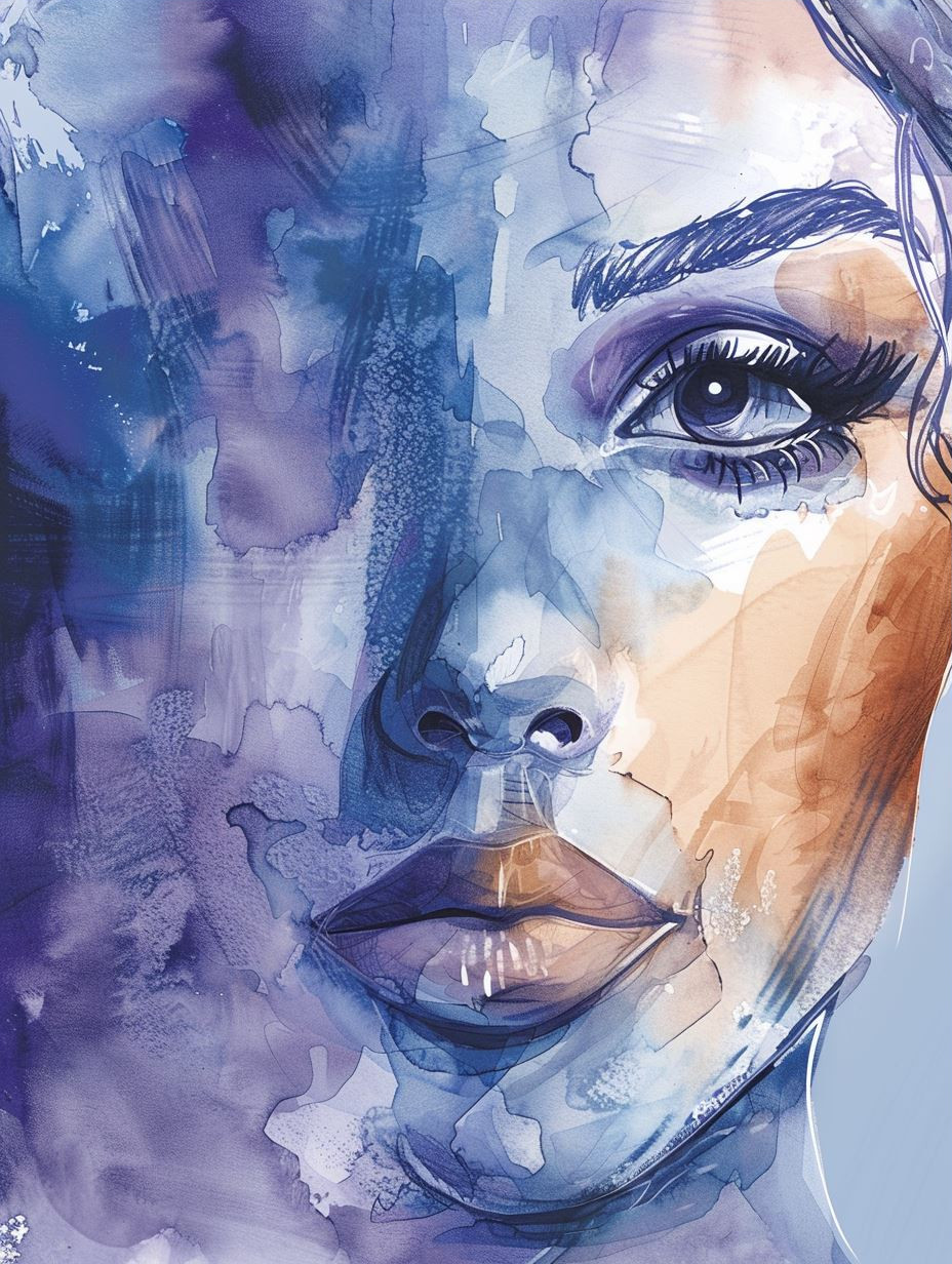 Azure Visions: Four Faces of Blue - Image 3