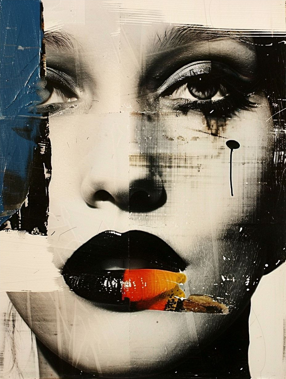 Noir Fragmented Portrait Study - Image 4