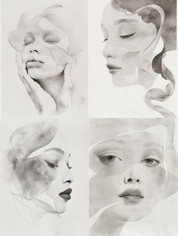 Ethereal Whispers in Monochrome