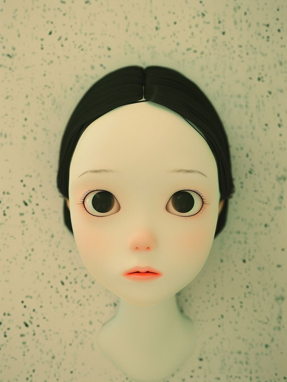 Ethereal Porcelain Doll Gaze